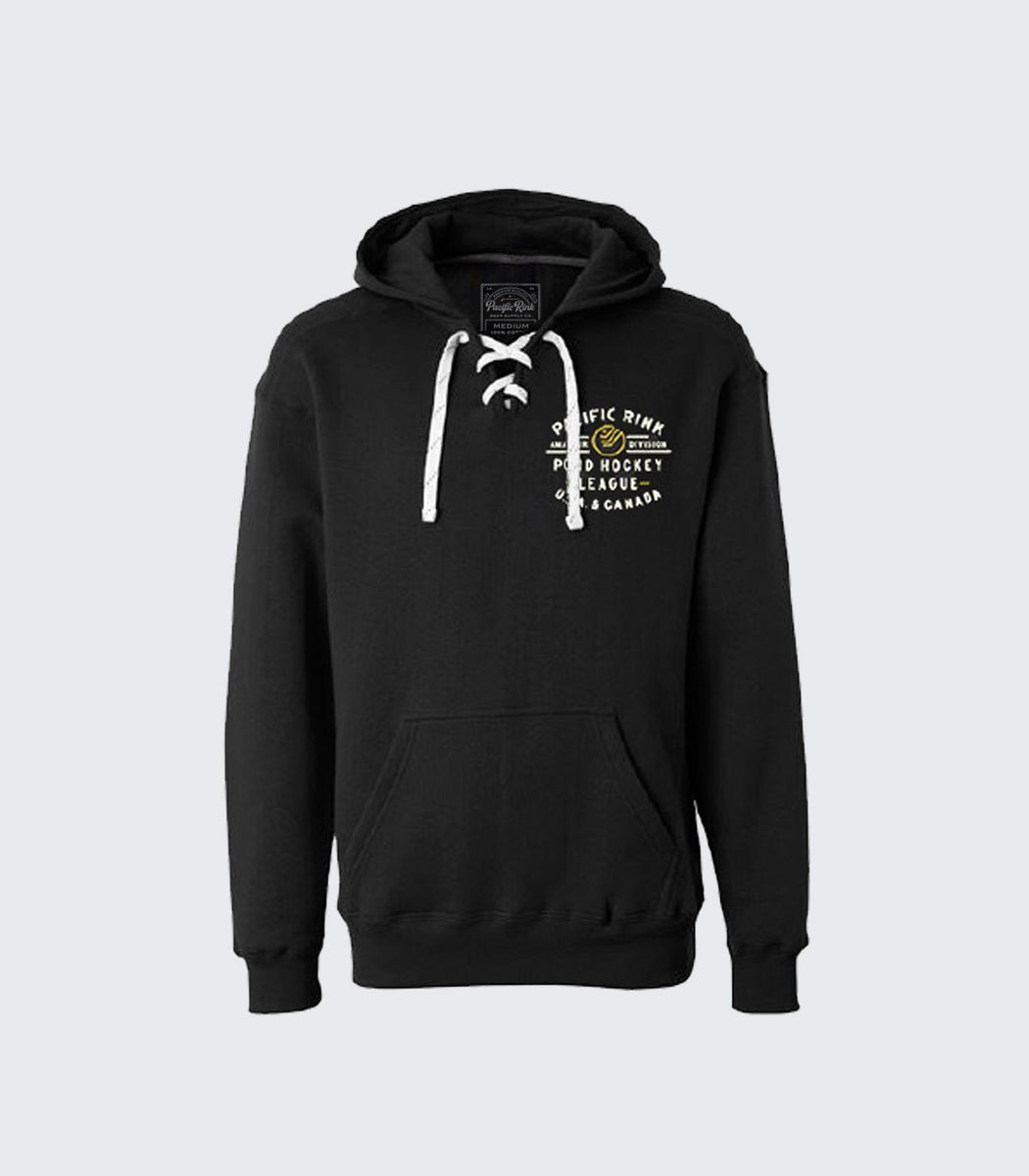 Black lace store up hoodie