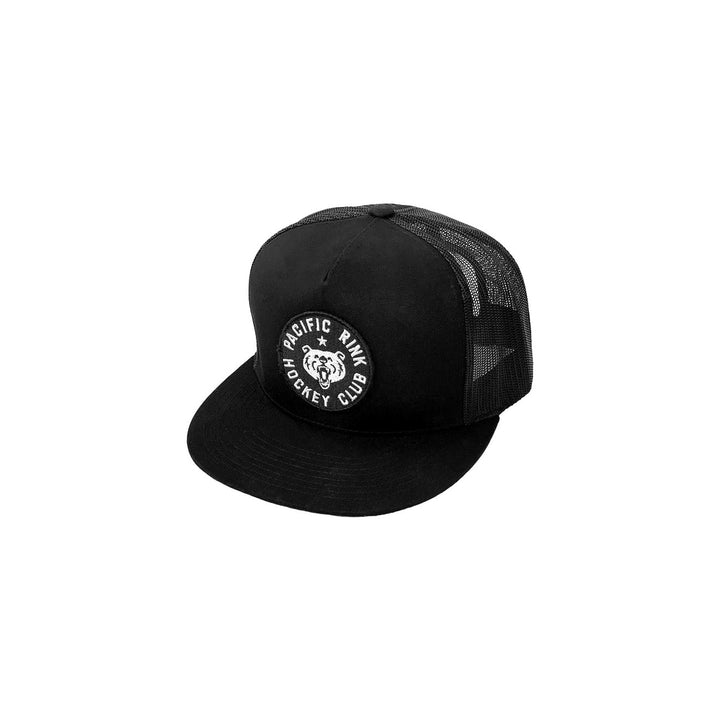 Members Club Trucker Flat Bill Snapback | Black