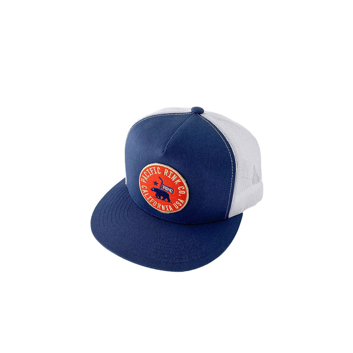 State Seal Flat Bill Trucker | Navy/White